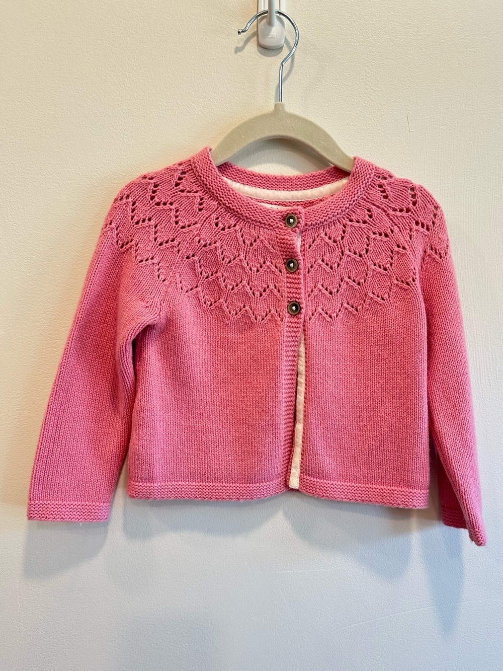 Baby Boden Formica Bubblegum Pink Cardigan Sweater 6-12 months 80cm NWT